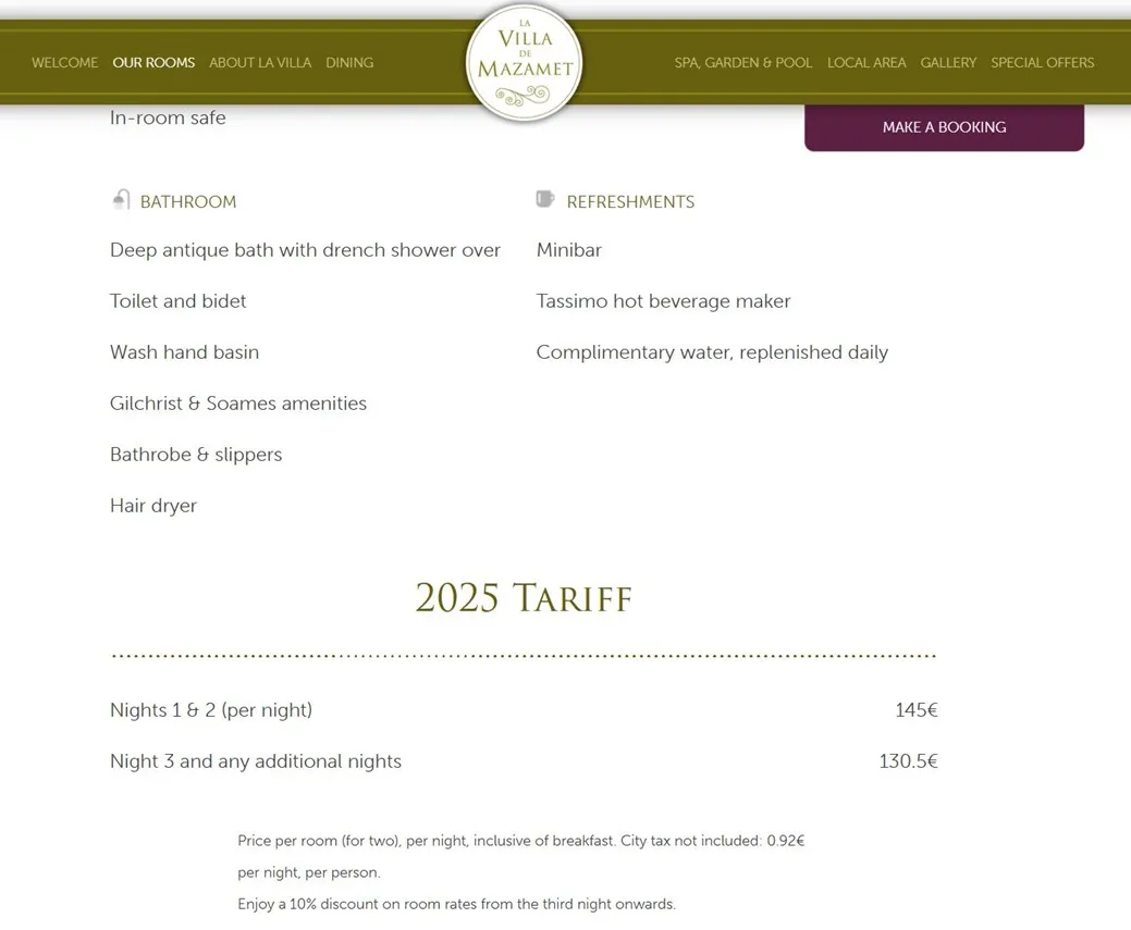 Design des chambres avant - interface datée