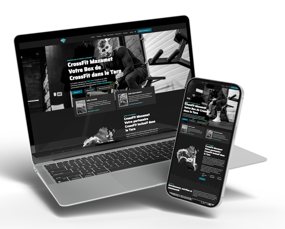 Site web personnalisé pour CrossFit Mazamet avec planification intégrée et gestion des cours